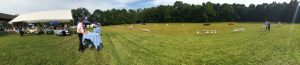 panorama of croquet on green event