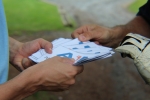 exchanging of paper cards