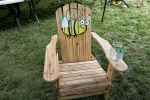 adirondack chair with bumble bee