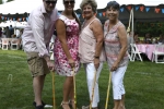 4 People hold Croquet clubs