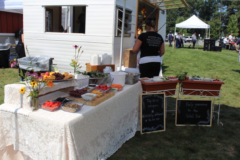 Deliciously Different setting up catering for Croquet on the Green