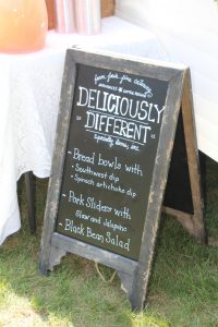 deliciously different chalkboard menu options
