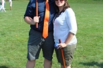 Couple at Croquet on the Green - main with orange tie and socks