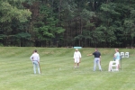 Croquet on the Green players viewing their shots