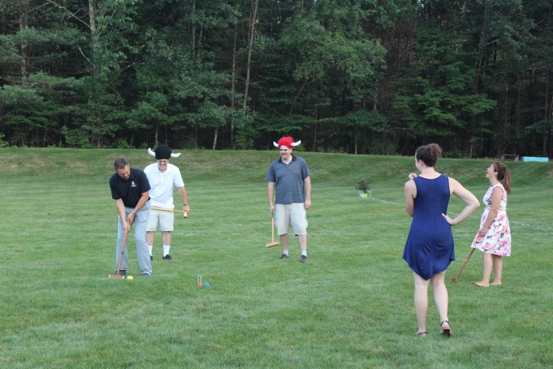 Croquet on the Green Final Tournament laughing group