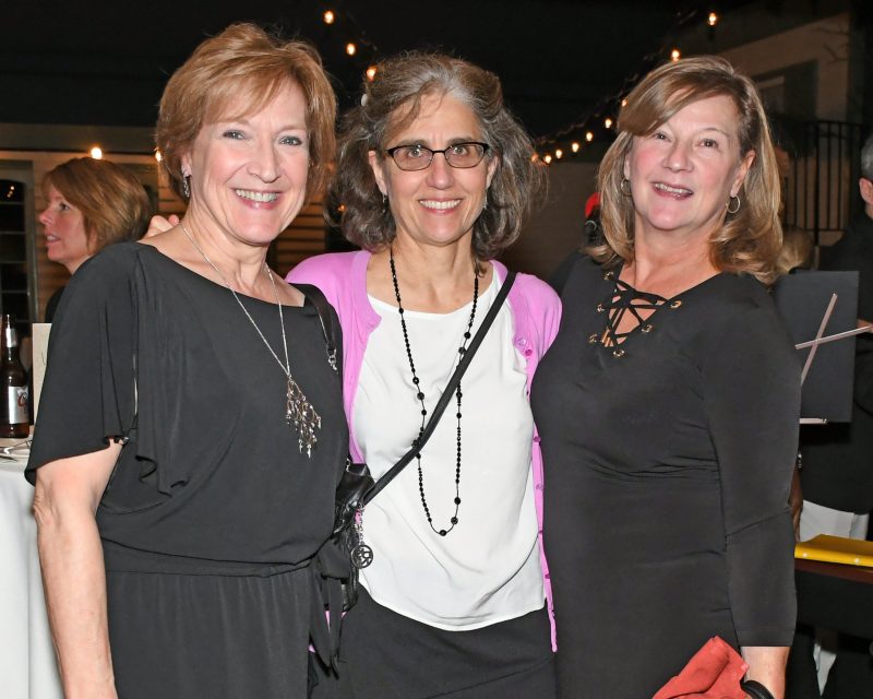 Mary Harney, Stephanie Martin, Gail Hibbins enjoying the Vin Le Soir event