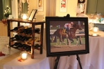 High End Raffle photograph of a famous horse Songbird in Flight at Saratoga Race Track at Vin Le Soir event