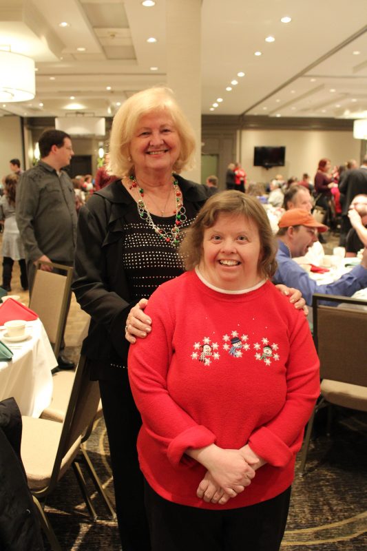 Mother and daughter at the Holiday Tea event