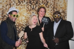 Vin Le Soir to benefit AIM Services, Inc. group of people having fun in photo booth