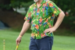 Gary Dake smiling in hawaiian shirt at AIM Services Croquet on the Green event