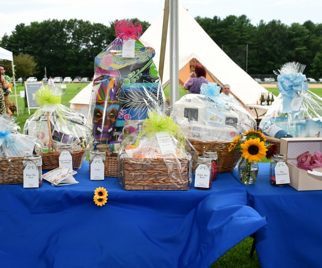 Raffle Baskets at Croquet on the Green 2019
