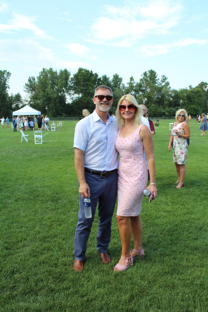 Gary Dake and Aimee Taylor at Croquet on the Green 2019
