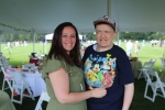 Woman and her brother at Croquet on the Green 2019