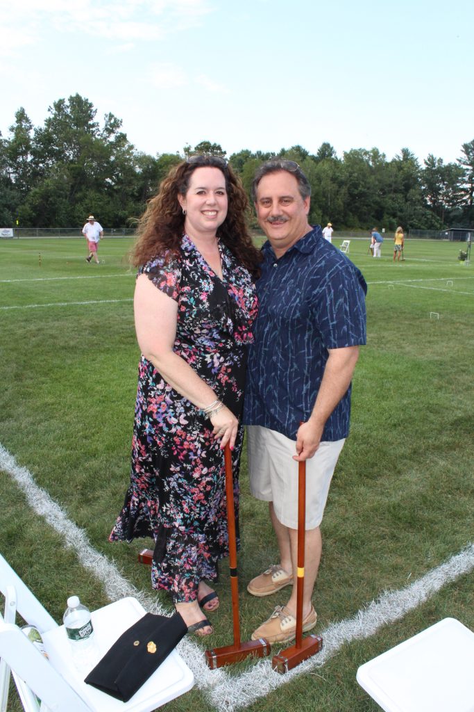 Board member Jim Norton and wife Alison at Croquet on the Green 2019
