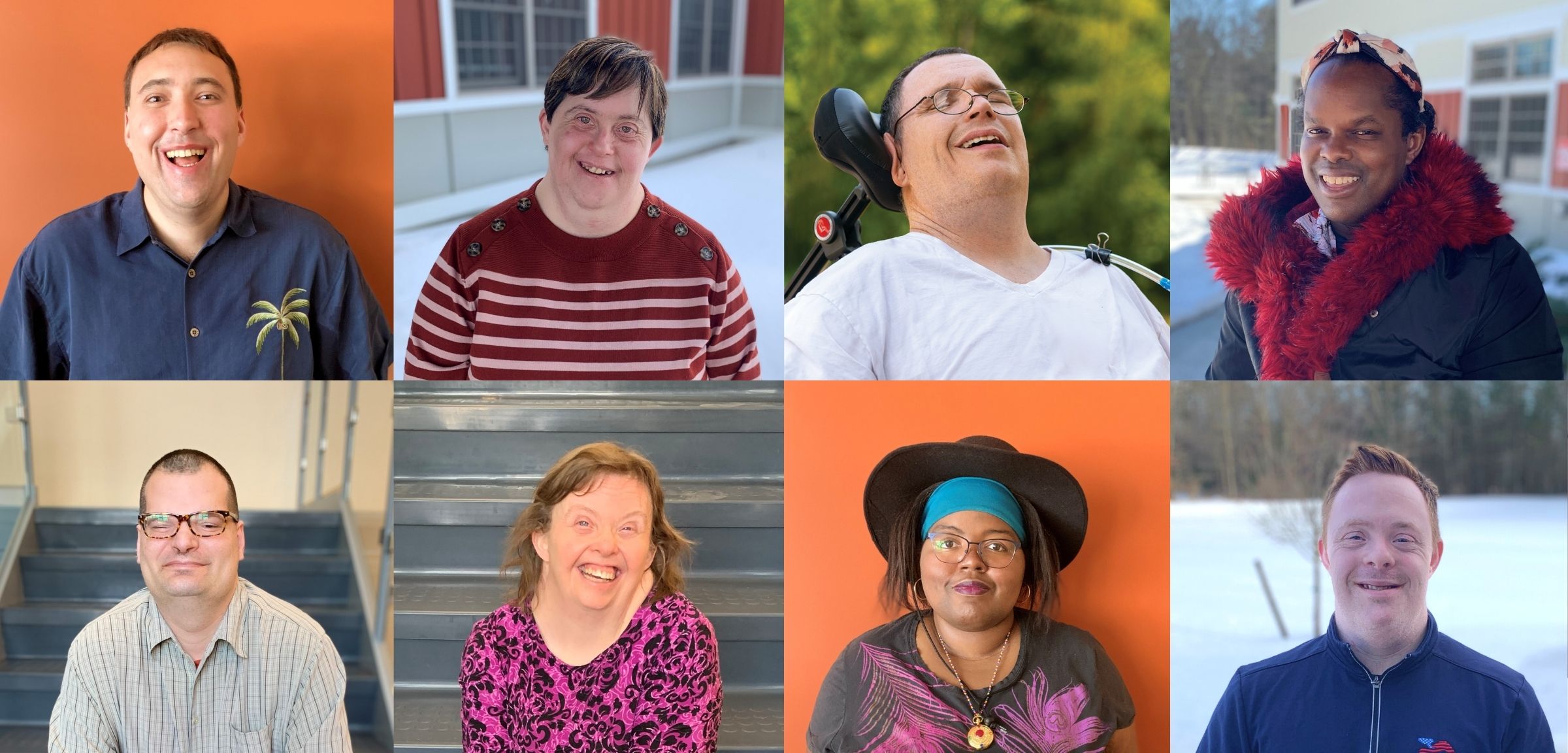 portraits of various people with developmental disabilities