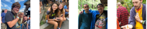 block of 4 images of people