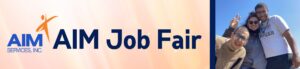 AIM job fair banner